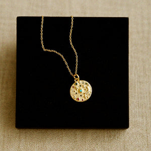 Atlas Coin Stars Necklace Gold