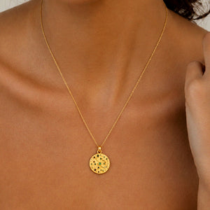 Atlas Coin Stars Necklace Gold