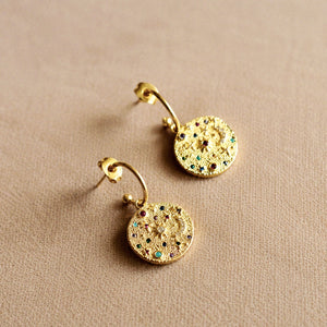 Sparkle Coin Earrings / Mini