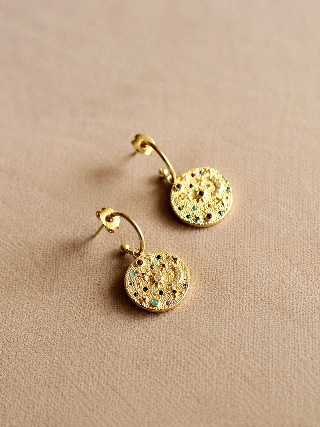 Sparkle Coin Earrings / Mini
