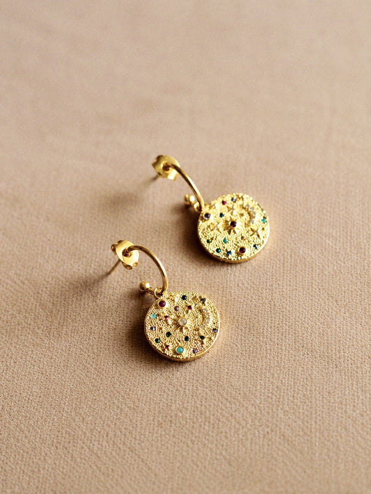 Sparkle Coin Earrings / Mini