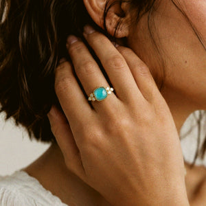 Amazonite Gemstone Ring