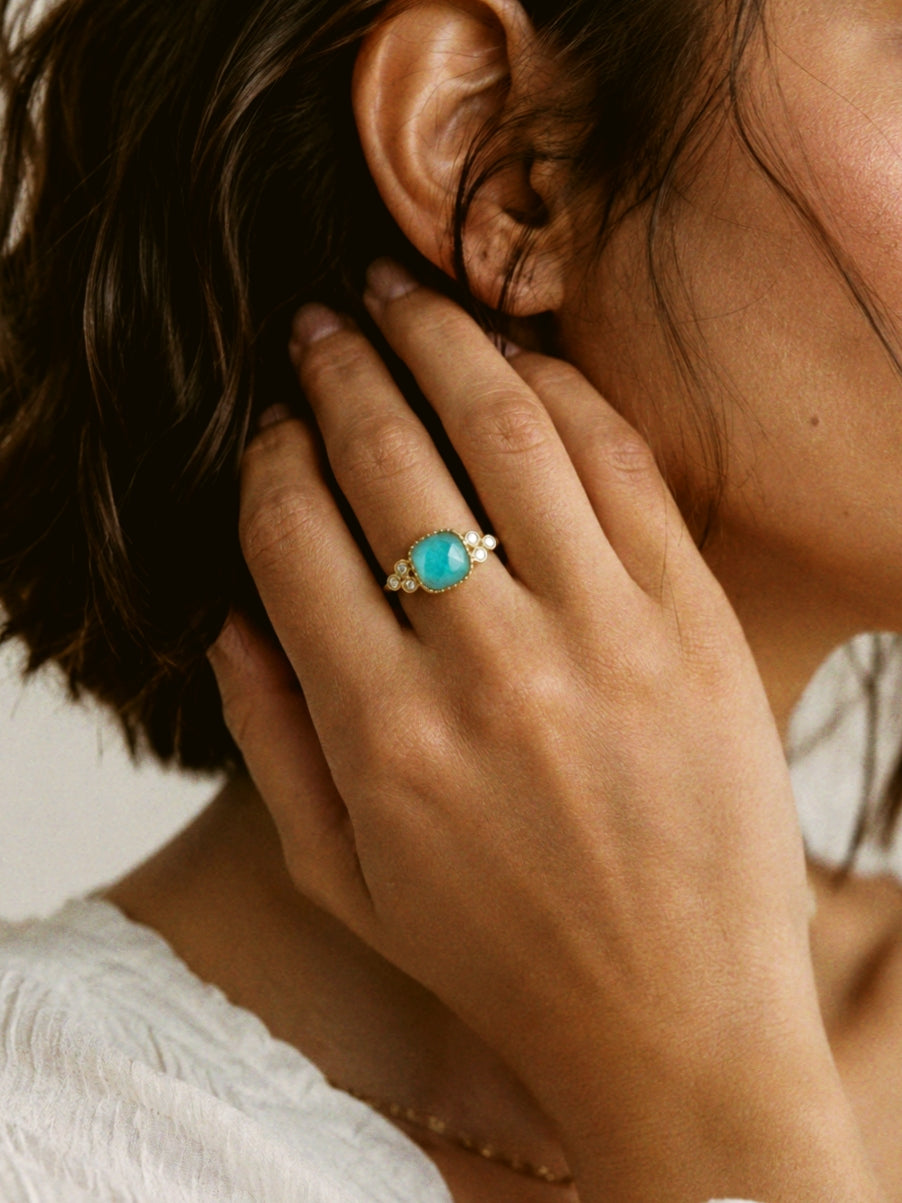 Amazonite Gemstone Ring
