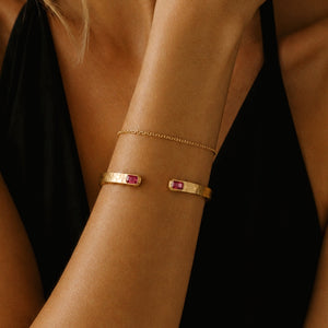 Alexandre Adjustable Bangle Gold / Red