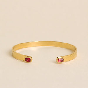 Alexandre Adjustable Bangle Gold / Red