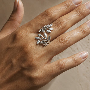 Front Open Branch Ring in Silver