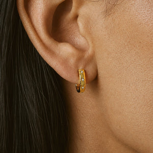 Star Hoops With Zirconia