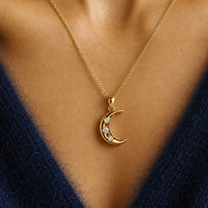 Emilie Moon & Zirconia Necklace