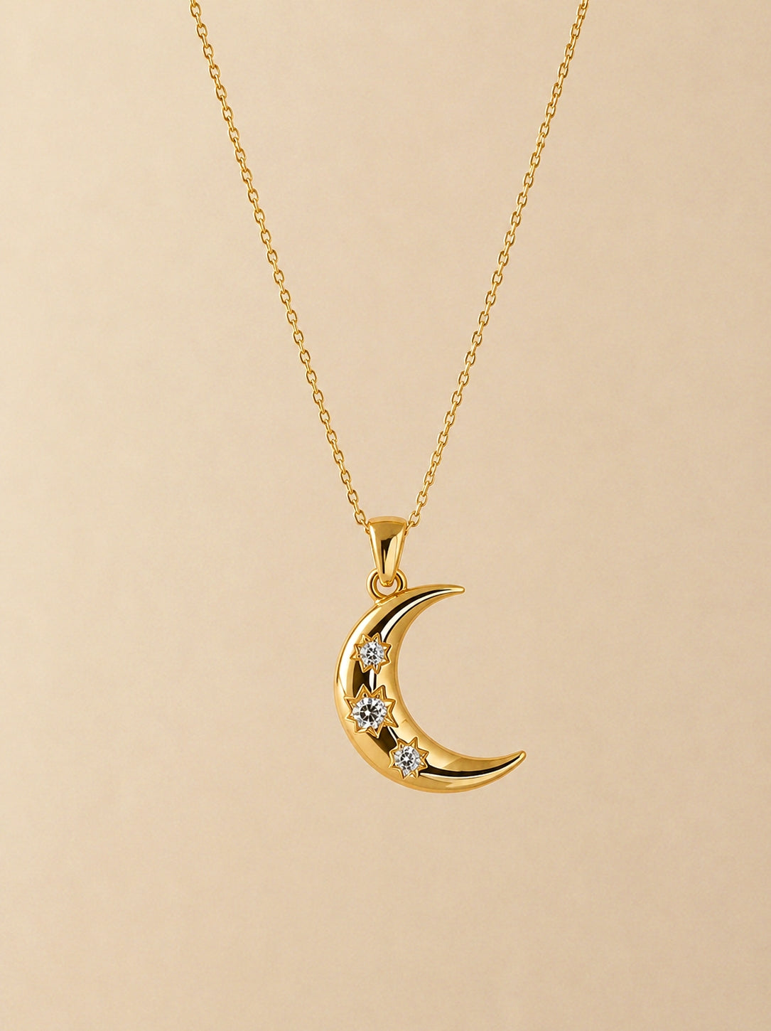 Emilie Moon & Zirconia Necklace