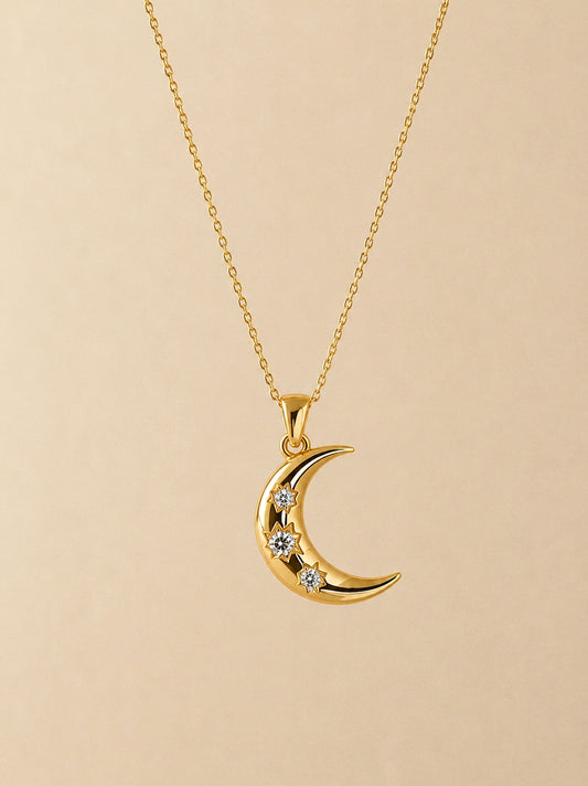 Emilie Moon & Zirconia Necklace