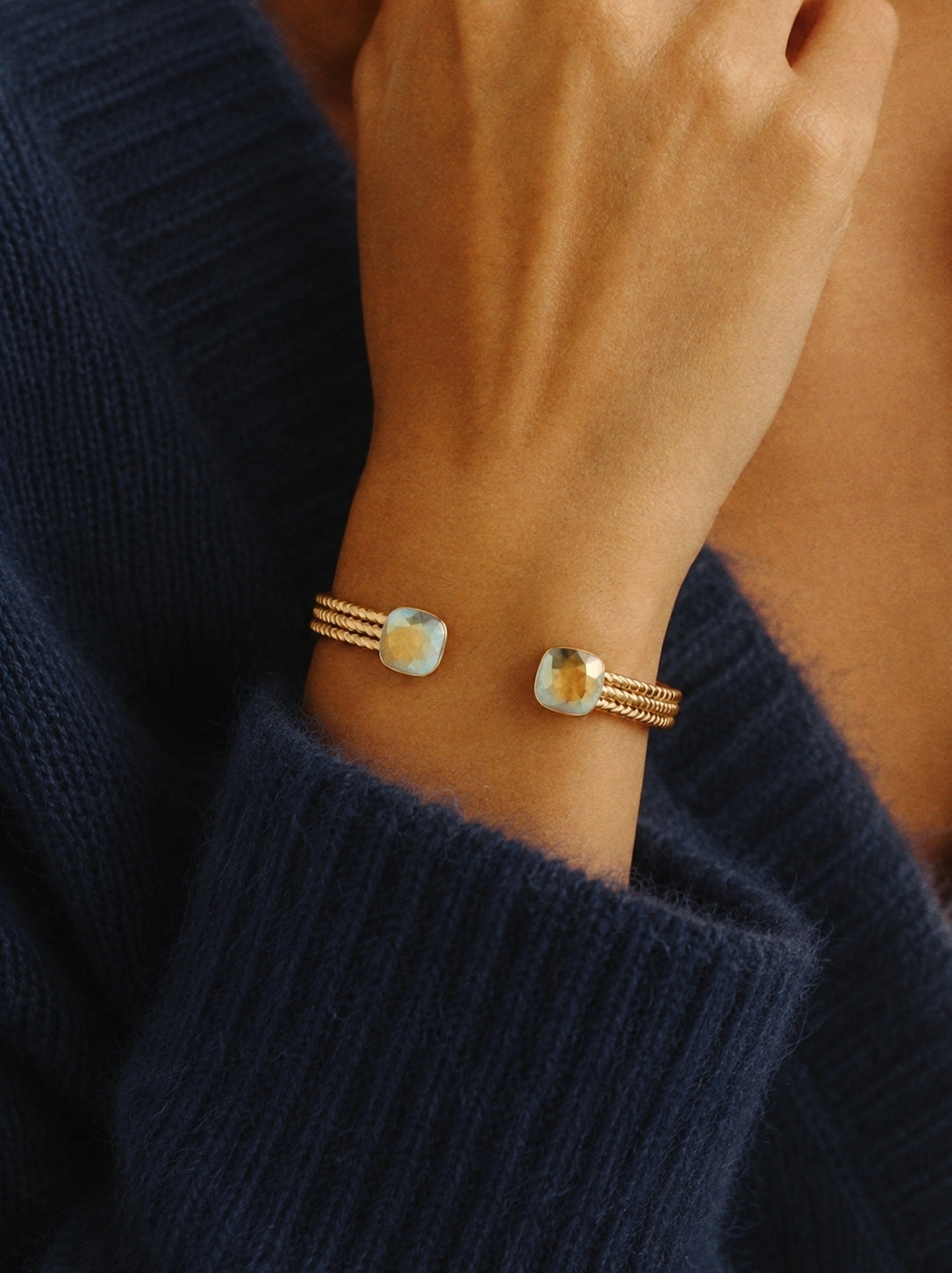 Mirage Swarovski Open Bangle