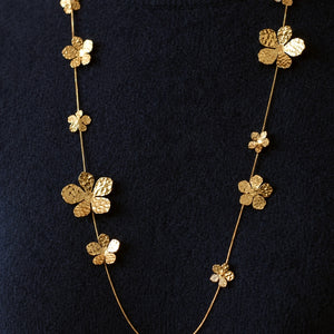 Melania Flower Necklace in Gold