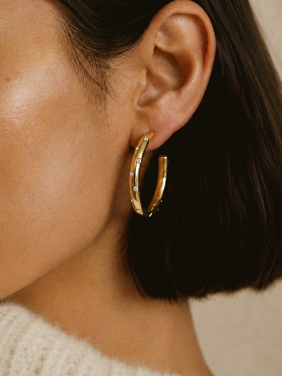 Sparkle half hoop Earrings