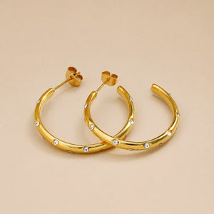 Sparkle half hoop Earrings