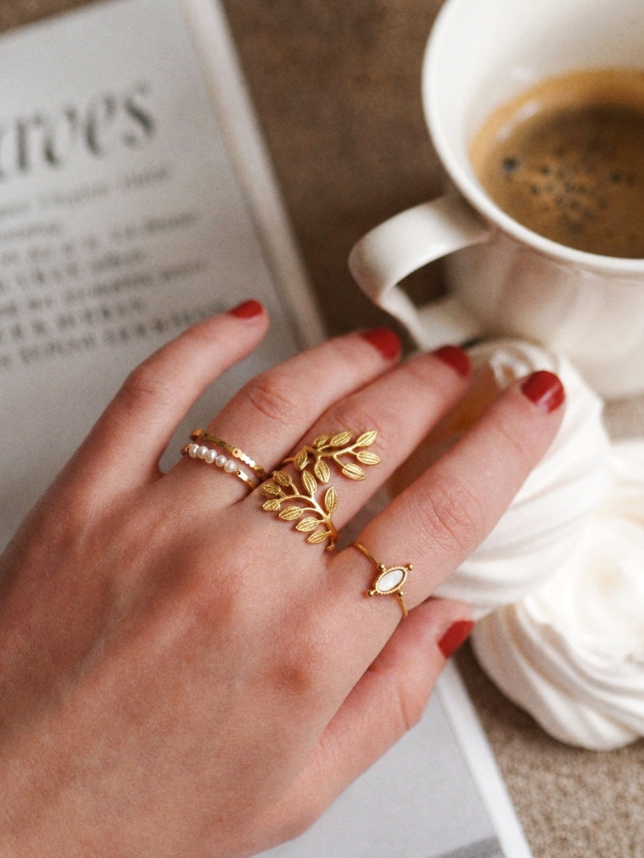 Open Branch Ring in Gold
