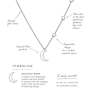 Rhiannon Moon And Stars Necklace Gold
