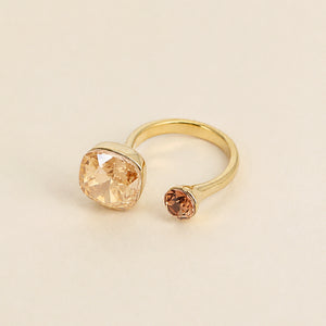 Renata Ring / 2 Swarovski Stone Ring