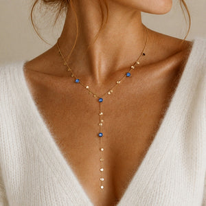 Lumira Necklace Swarovski Stones Blue