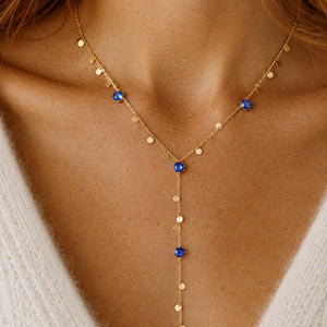 Lumira Necklace Swarovski Stones Blue
