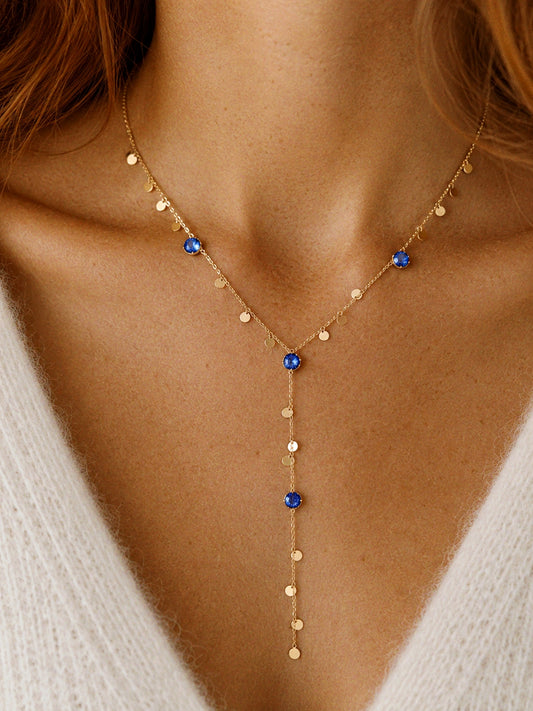 Lumira Necklace Swarovski Stones Blue