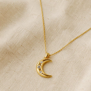 Emilie Moon & Zirconia Necklace