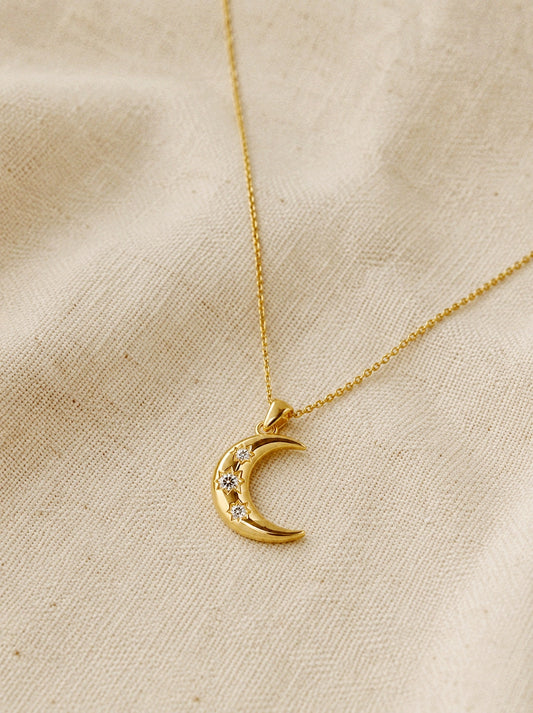 Emilie Moon & Zirconia Necklace