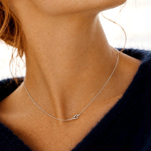 Delicate Knot Necklace in Silver