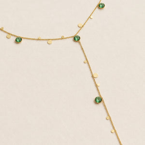 Lumira Necklace in Moss Green