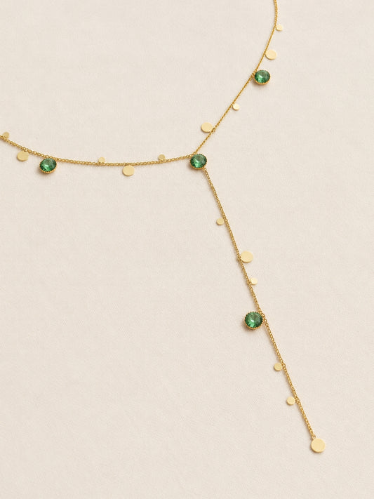 Lumira Necklace in Moss Green