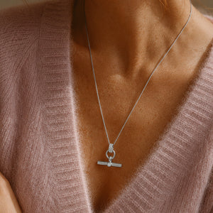 Timeless Bar Necklace in Silver