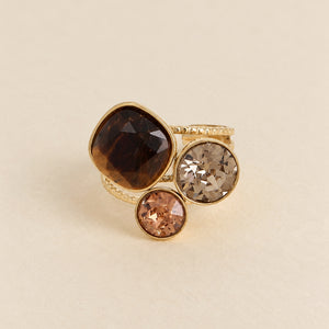 Maria Swarovski & Tyger Eye Ring