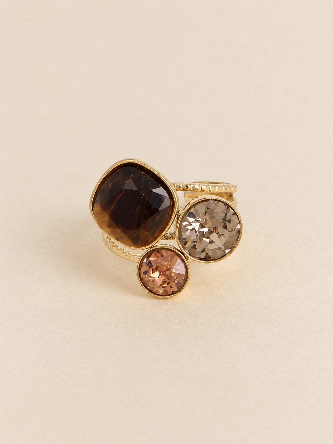 Maria Swarovski & Tyger Eye Ring