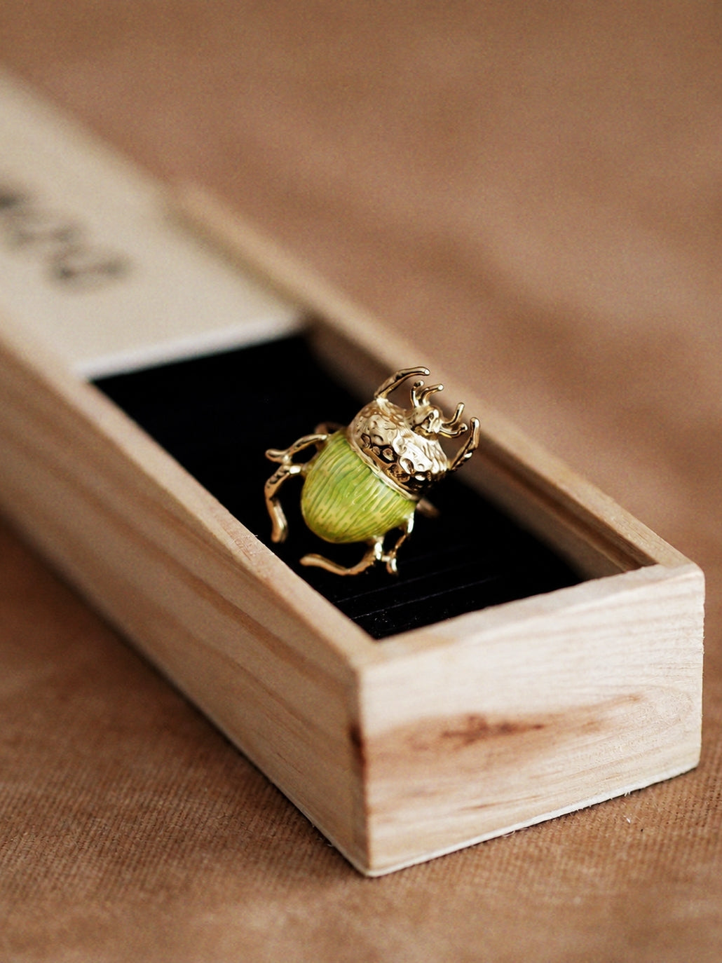 Unique Beetle Ring / Green
