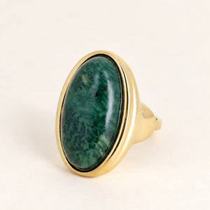 Green Gemstone Statement Ring