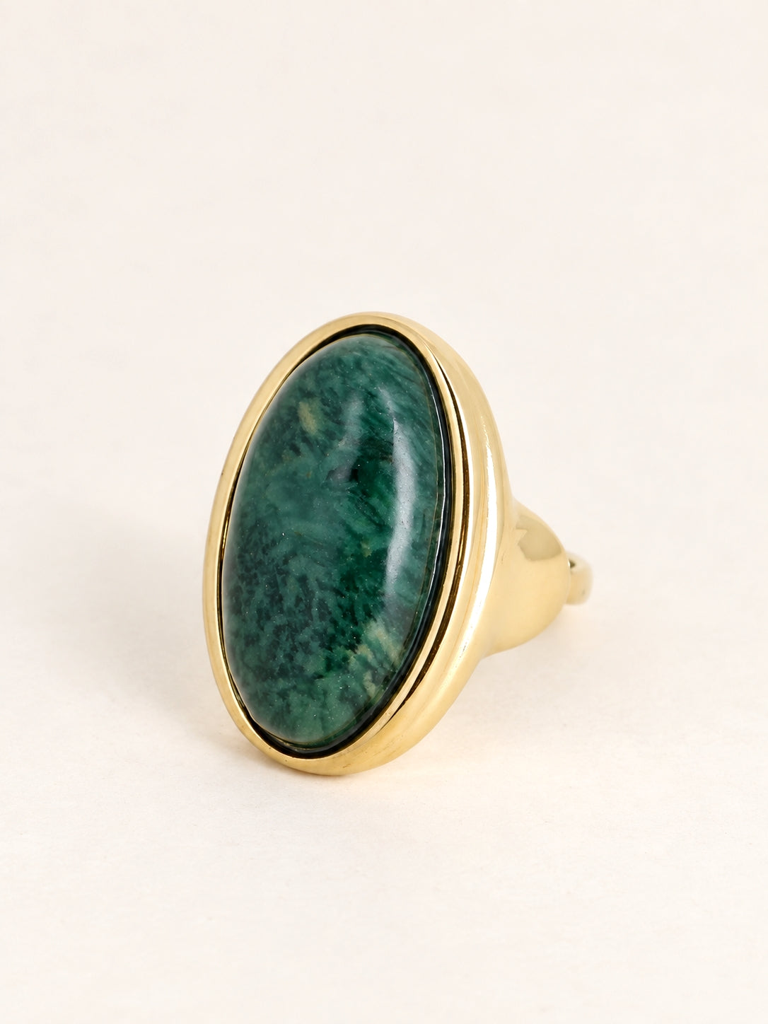 Green Gemstone Statement Ring