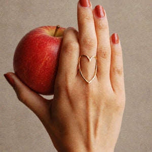 Ivy Heart Ring Gold