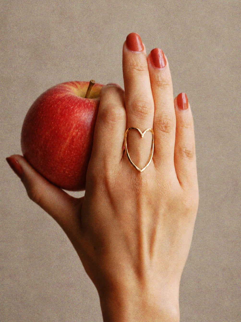Ivy Heart Ring Gold