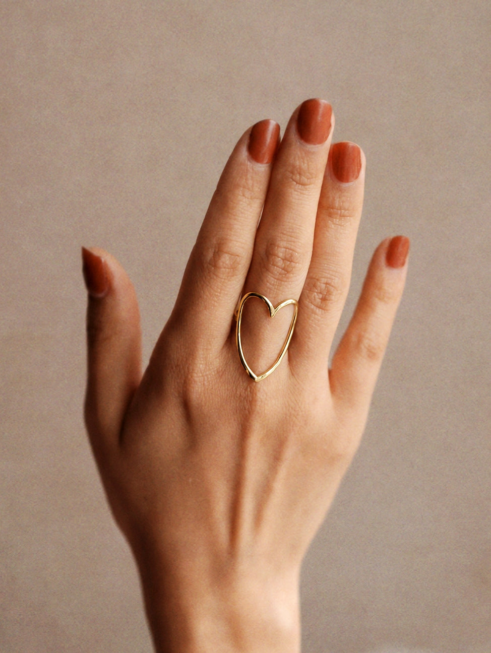 Ivy Heart Ring Gold