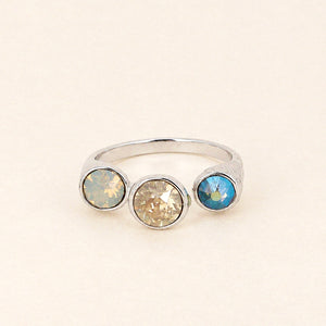 Elvira 3 Swarovski Stones Ring