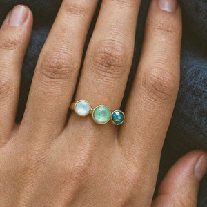 Emily 3 Swarovski stones Ring