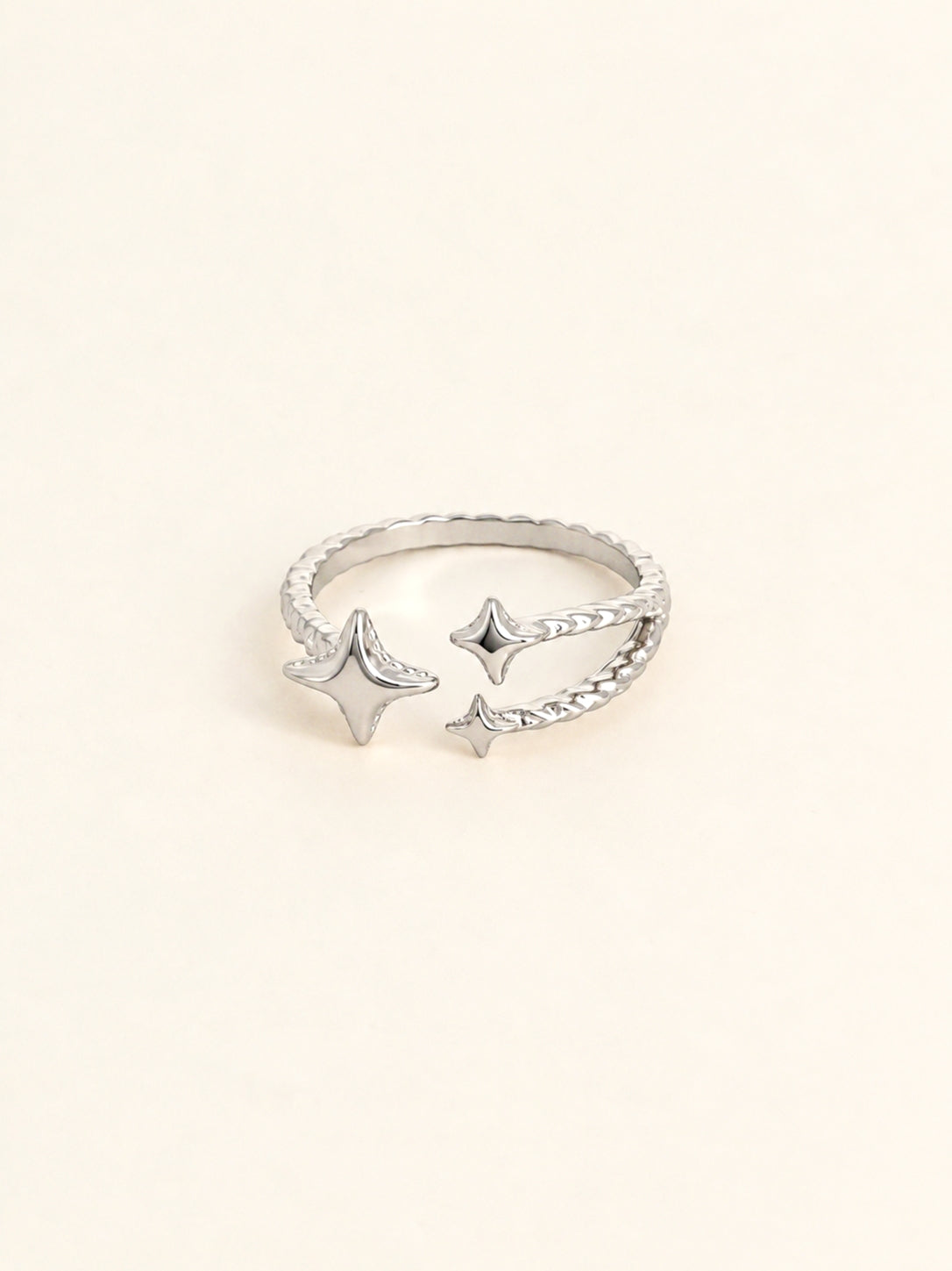 Ester Open Star Ring in Silver