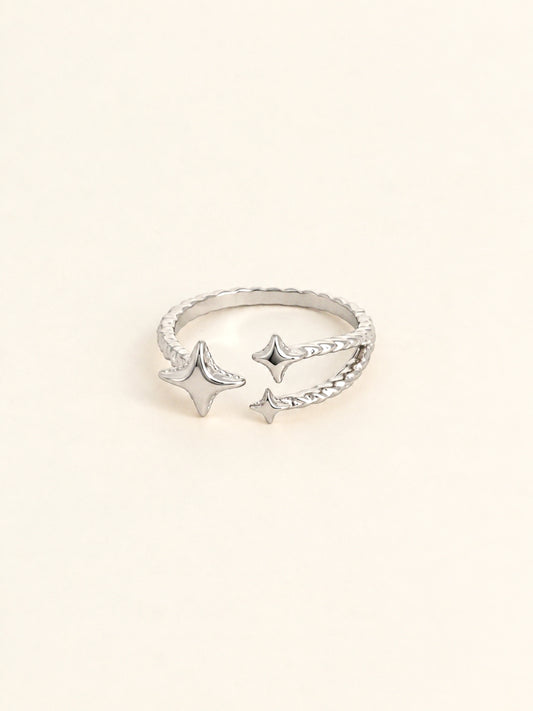 Ester Open Star Ring in Silver