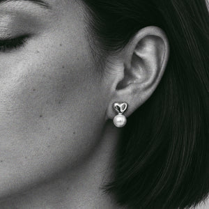 Valerie Heart Earrings in Silver