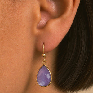 Amethyst Hook Earrings
