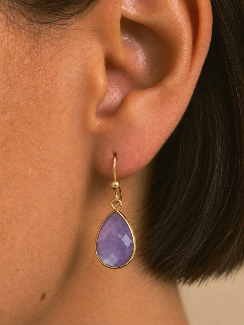 Amethyst Hook Earrings