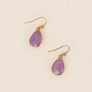 Amethyst Hook Earrings