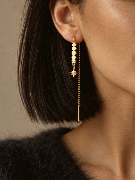 Moon Cycle Earrings in Gold / Sparkle Limited Collection