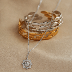 Marina Star Necklace in Silver