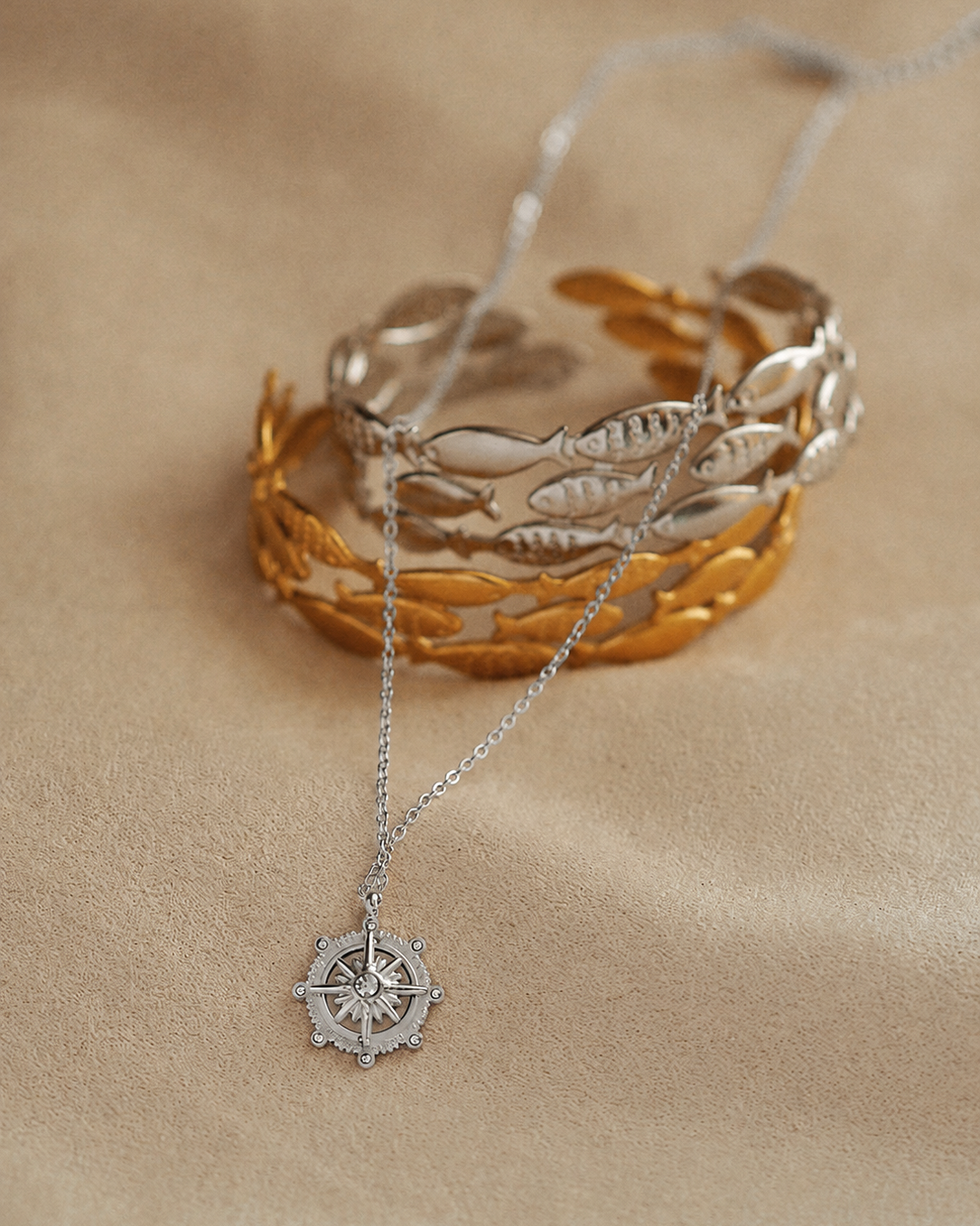 Marina Star Necklace in Silver