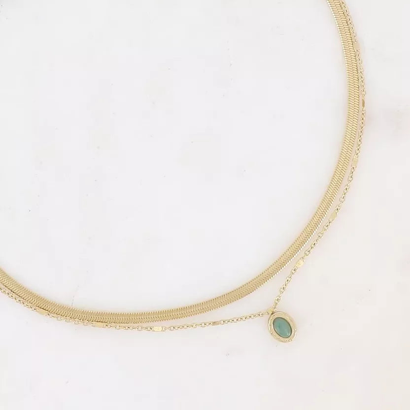 2 linea Gemstone Necklace